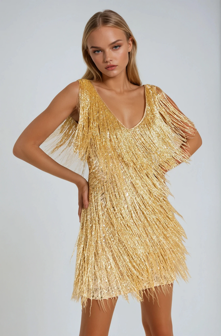 MARALI | DAZZLING FRINGE MINI DRESS