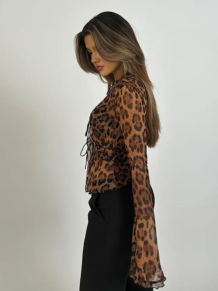 ZEPHYR | LEOPARD PRINT KNOT TOP