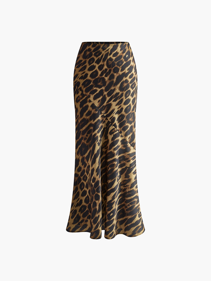 MIMI | SLIM FIT LUX LEOPARD PRINT SKIRT