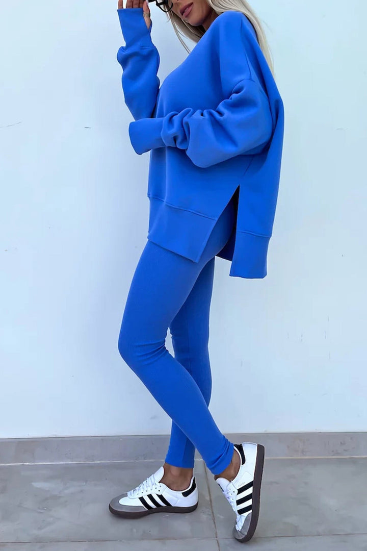 ALICE | CREW NECK SLIT SWEATSHIRT LEGGING SUITS