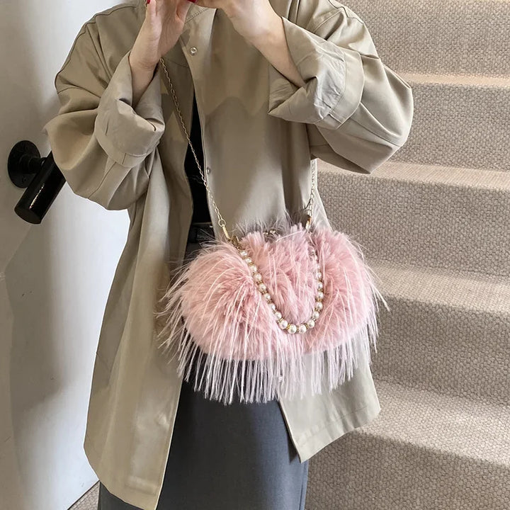 JULIANNA | LUXURIOUS FEATHER PURSE