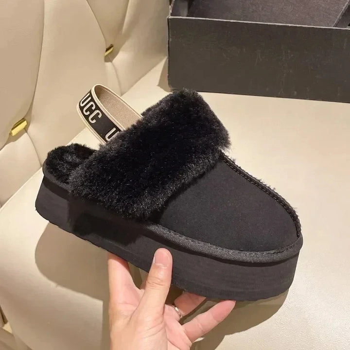 AMANDA | FAUX FUR PLATFORM SLIPPER