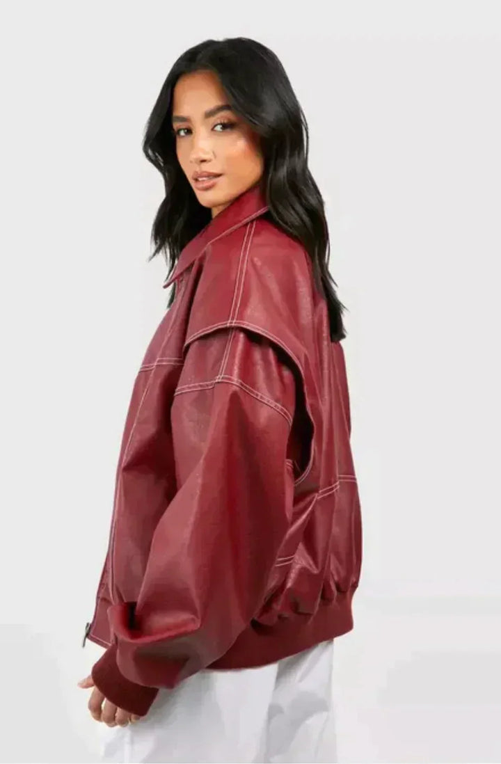 SIENNA | OVERSIZED LEATHER JACKET