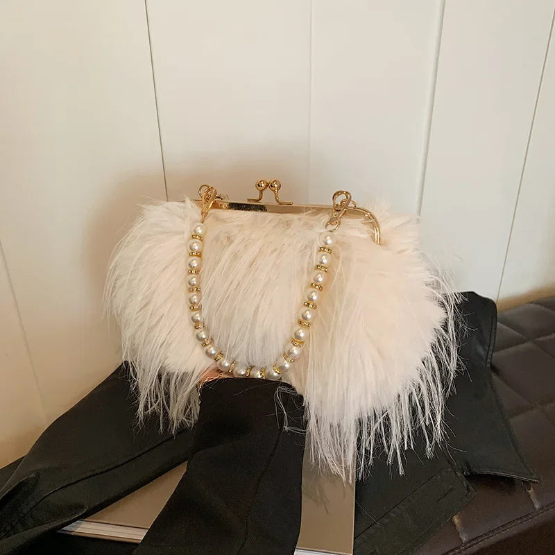 JULIANNA | LUXURIOUS FEATHER PURSE