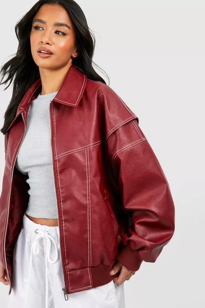 SIENNA | OVERSIZED LEATHER JACKET