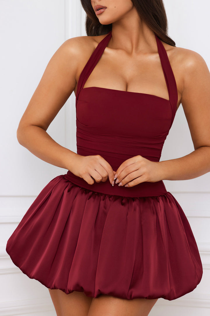 LUDMILA | BERRY MINI DRESS