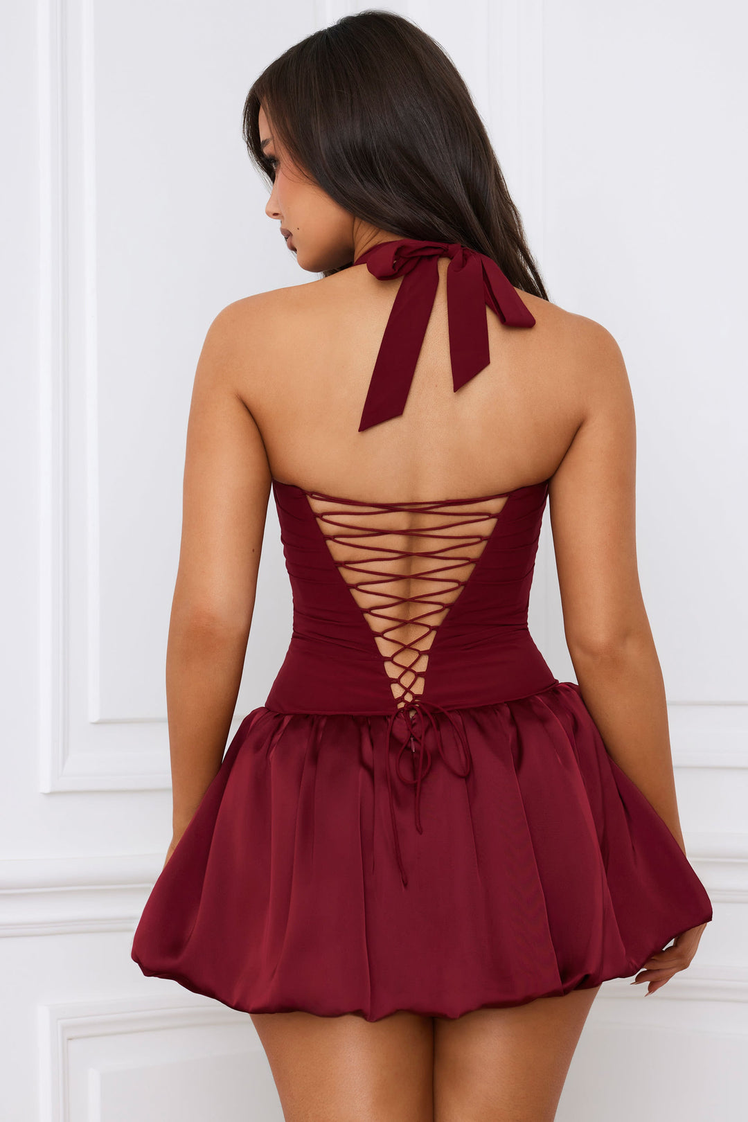 LUDMILA | BERRY MINI DRESS